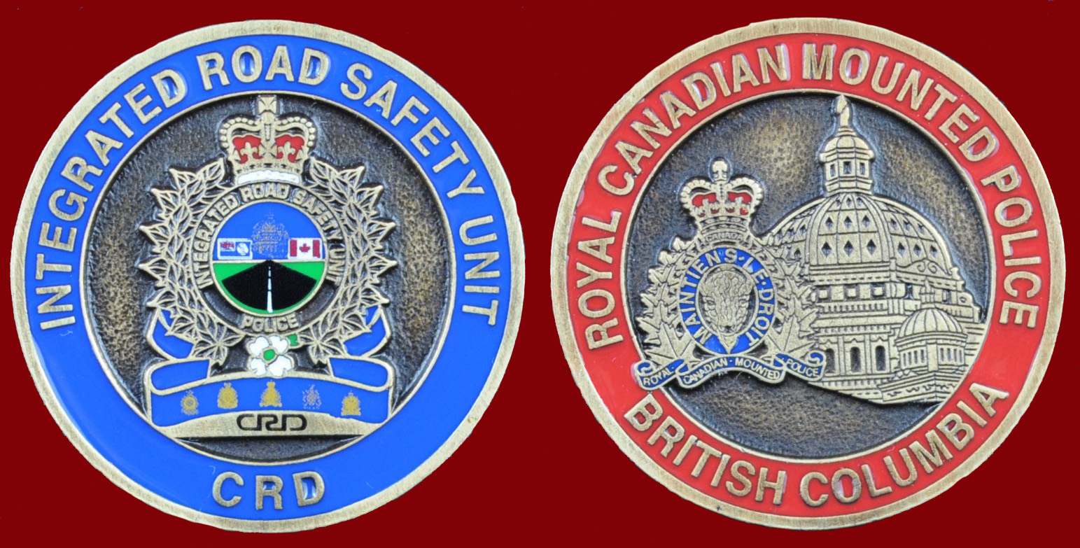 RCMP Police Challenge Coin "F" Division Unit Royal Canadian Mounted Police
