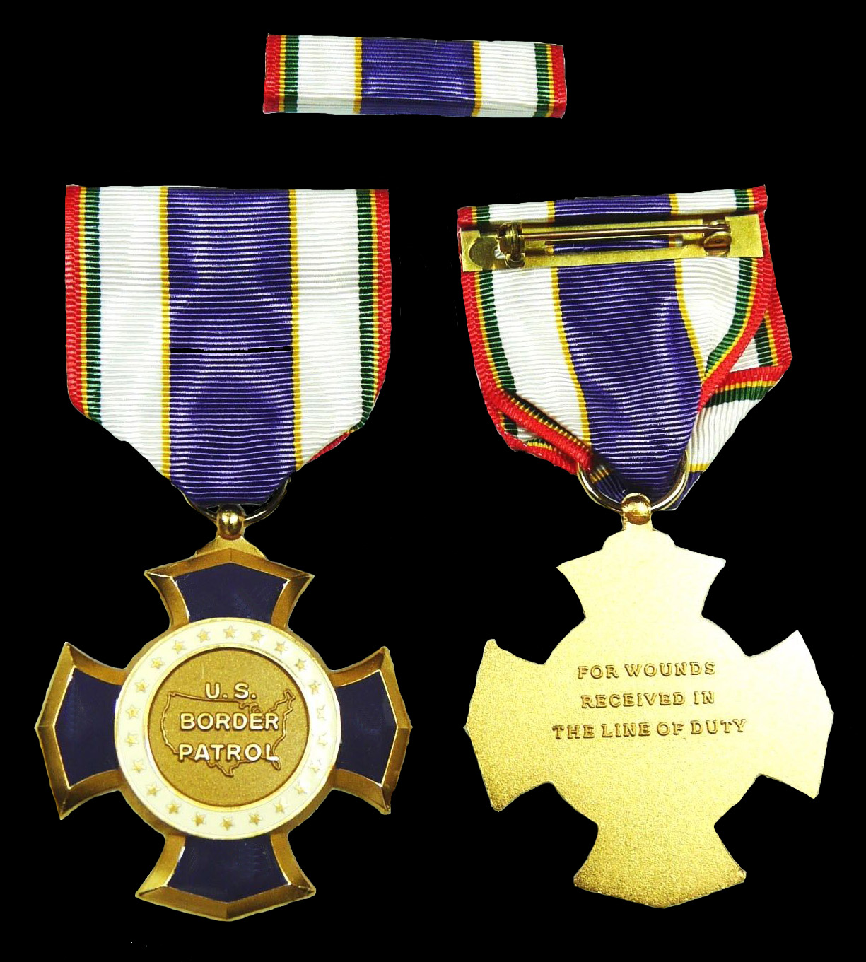 U.S. Border Patrol Purple Cross Medal Set